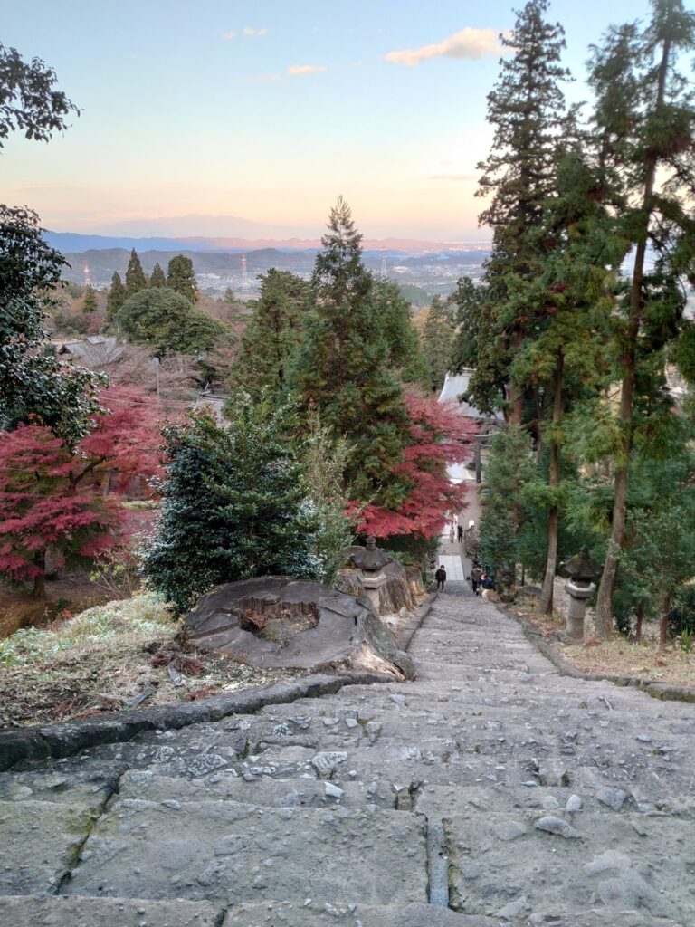妙義神社階段上からの景色