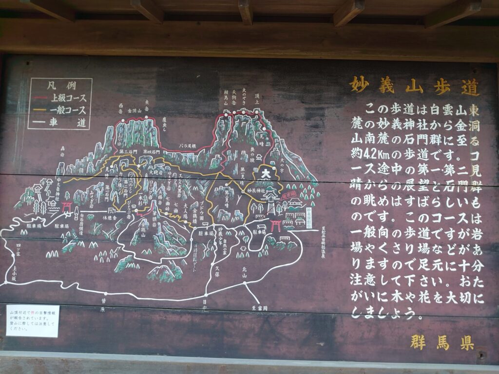 妙義山歩道図